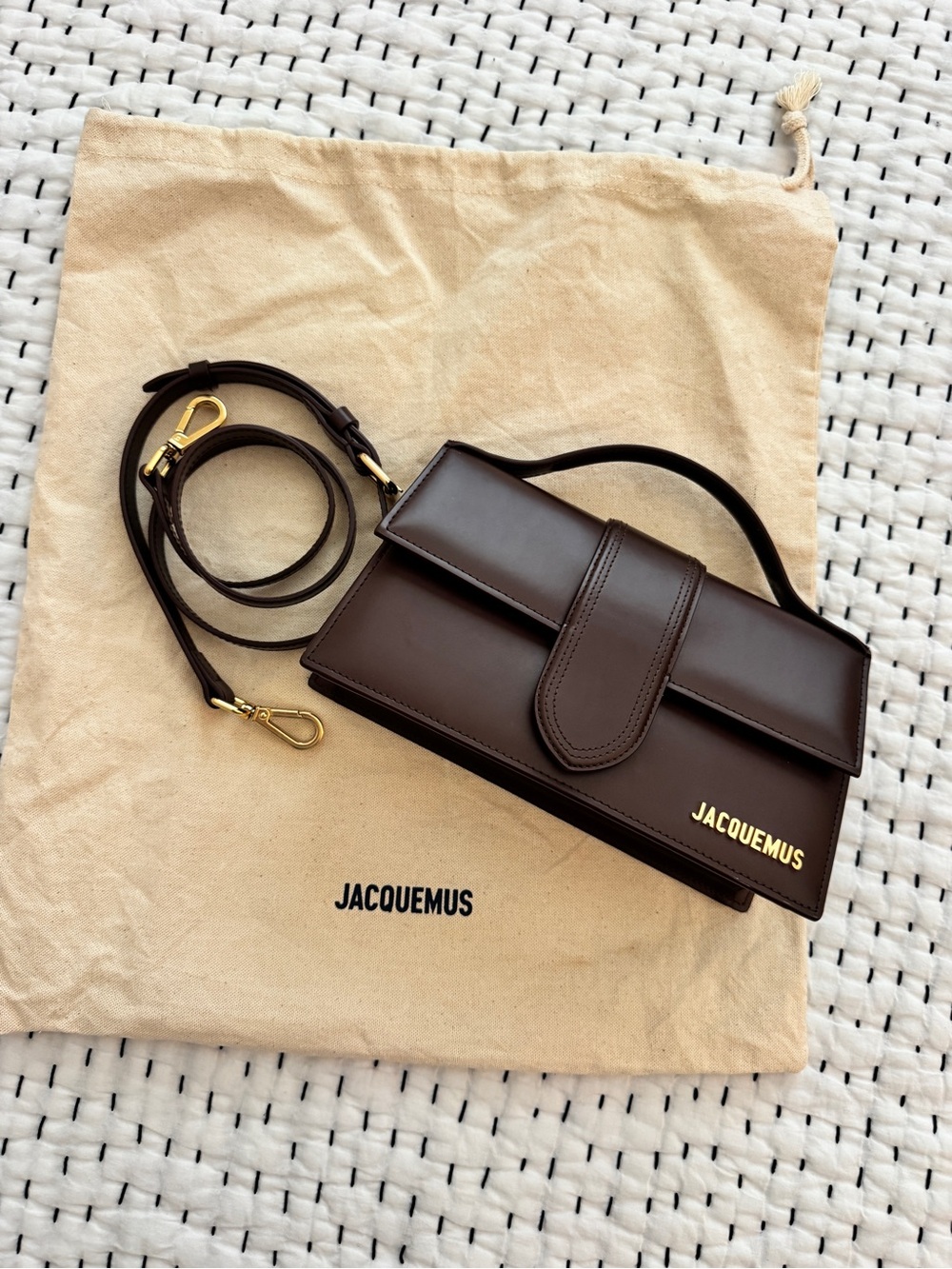 Jacquemus Brown Le Raphia Le Grand Bambino Bag